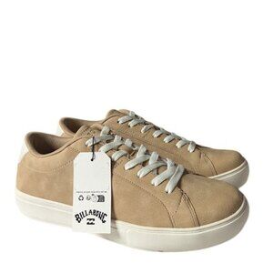 Billabong Mens Camel Color Low Profile Lace Up Sneaker Shoes Size 10.5 New w/Tag